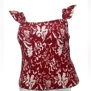 Old Navy Red Floral Tank Top Women’s Size L – Sleeveless Summer Boho Top